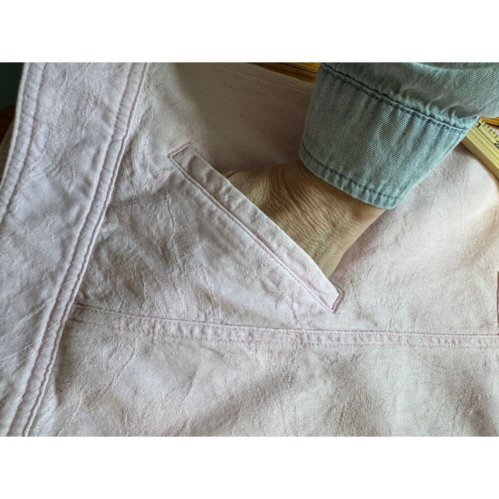 J. Jill Pink Cotton Textured Jacket Size L Button Front Casual Spring Jacket - Picture 5 of 9